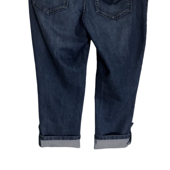 Nine West  Capri Jeans Women’s Size 6 Blue Mid Rise Cuffed Denim Dark Wash - Picture 6 of 8